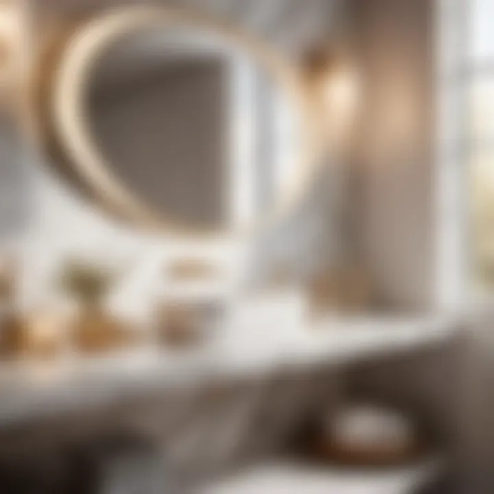 Sophisticated Marble Touch Elegant bathroom counter with marble accents