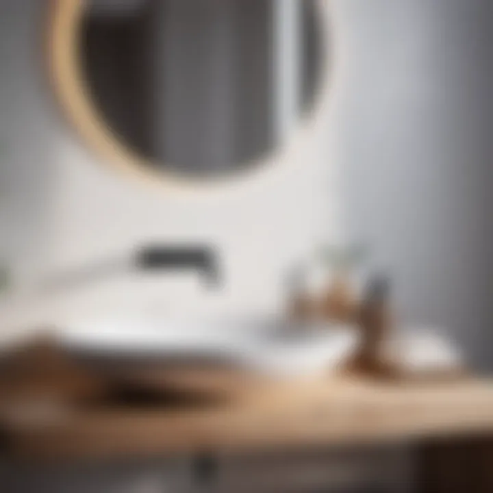 Simplicity in Design Minimalist bathroom counter showcasing sleek design