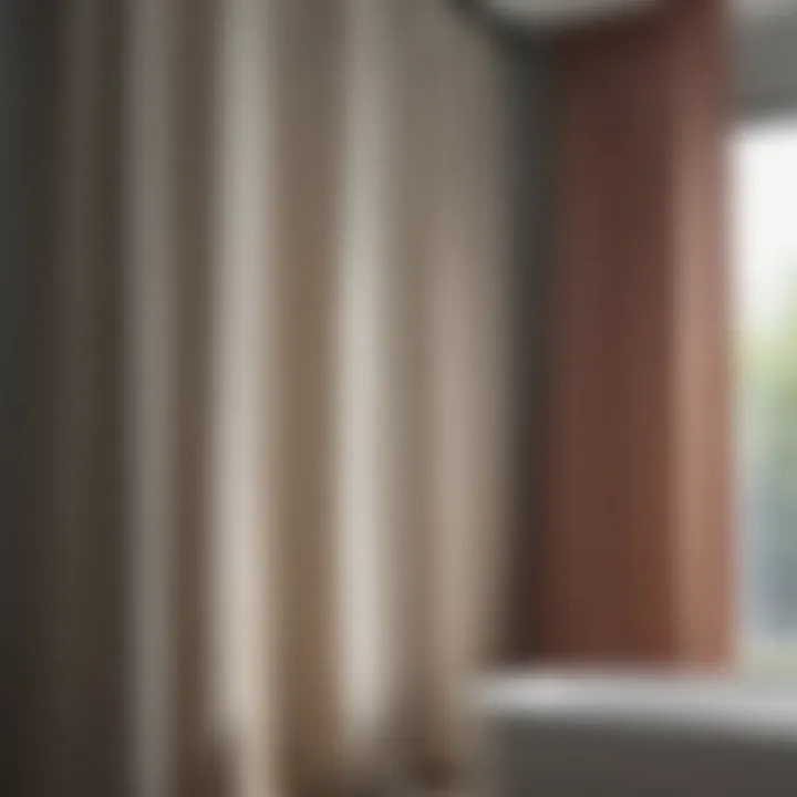 Minimalist blackout curtains for a modern bathroom aesthetic