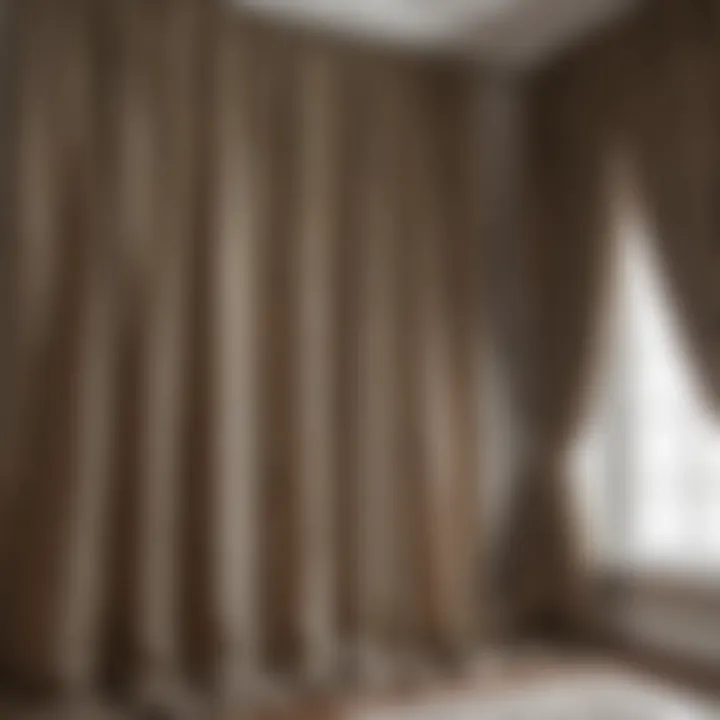 Natural fabric curtains offering a rustic charm to the space