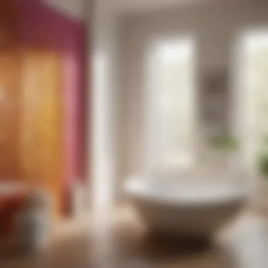 Premium Paint Selections Various premium bathroom paint options displayed