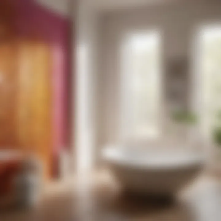 Premium Paint Selections Various premium bathroom paint options displayed