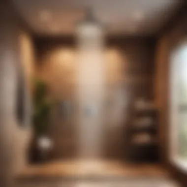 Spa-inspired shower with rainfall showerhead