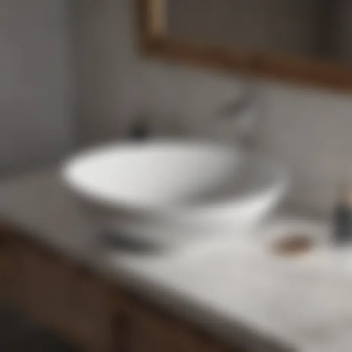 Elegant Vessel Sink An elegant vessel sink highlighting unique materials and craftsmanship.