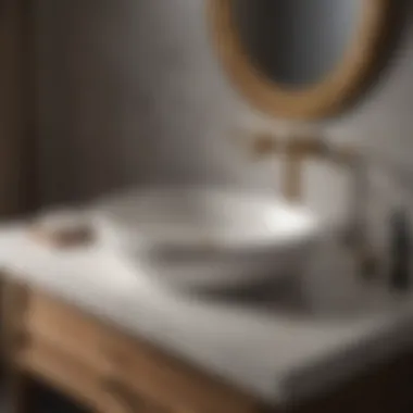 Stylish Countertop with Sink Stylish countertop options paired with a sink, emphasizing aesthetics and functionality.