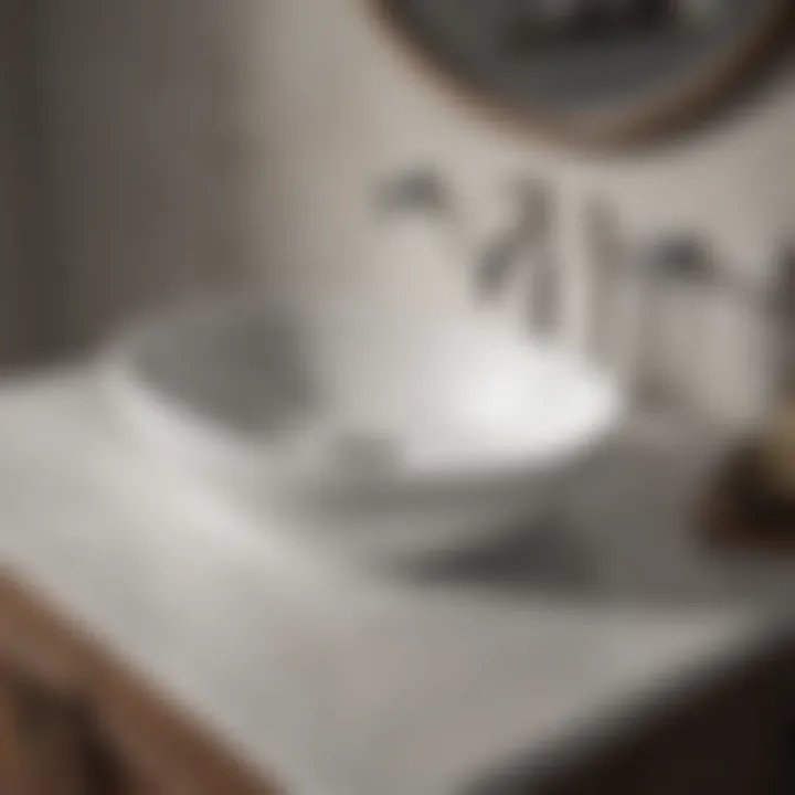 Stylish bathroom sink vanity showcasing intricate details