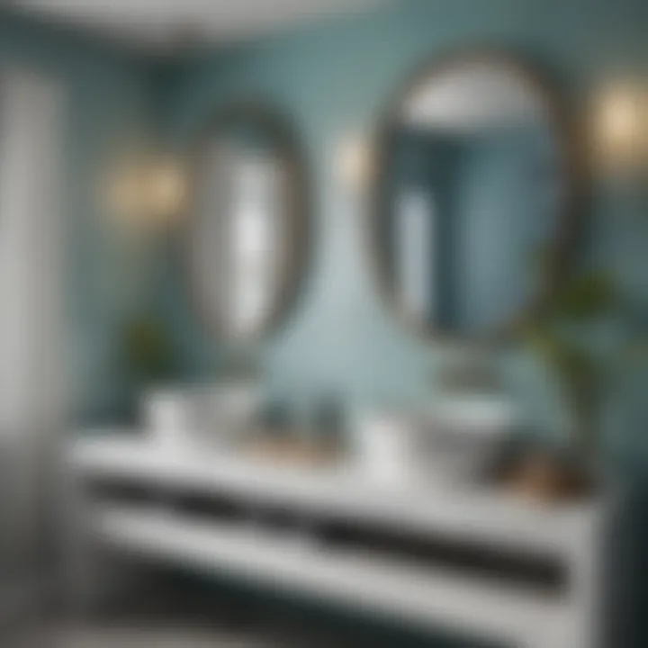 Contemporary Coastal Elegance Modern coastal bathroom design featuring ocean-inspired colors