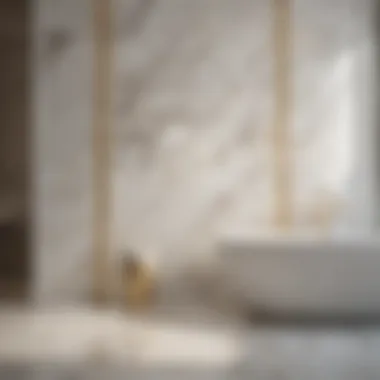 Opulent Marble Tile Aesthetic Luxe marble tiles adorning a spa-like bathroom