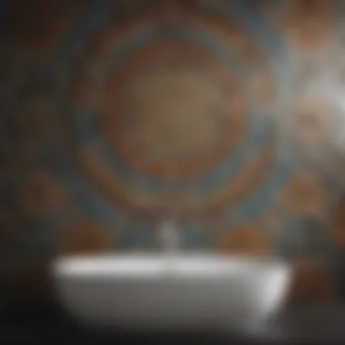 Artistic Mosaic Pattern Splendor Vibrant mosaic pattern tiled feature wall