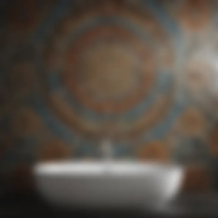 Artistic Mosaic Pattern Splendor Vibrant mosaic pattern tiled feature wall