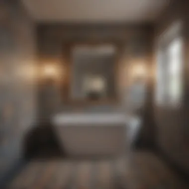 Bold patterned tiles adding a vibrant touch to a contemporary bathroom