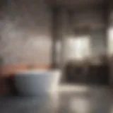 Elegant geometric tile pattern creating a modern bathroom aesthetic