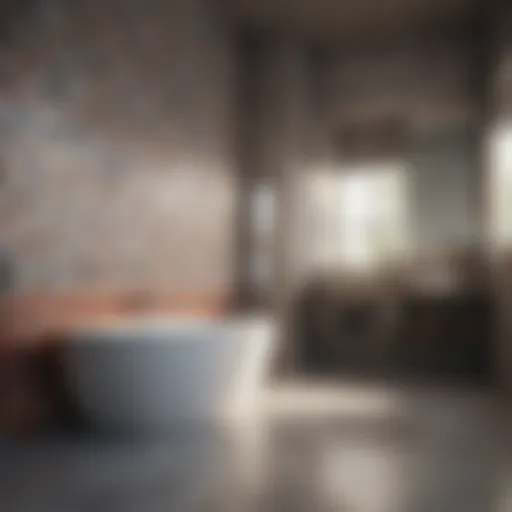 Elegant geometric tile pattern creating a modern bathroom aesthetic