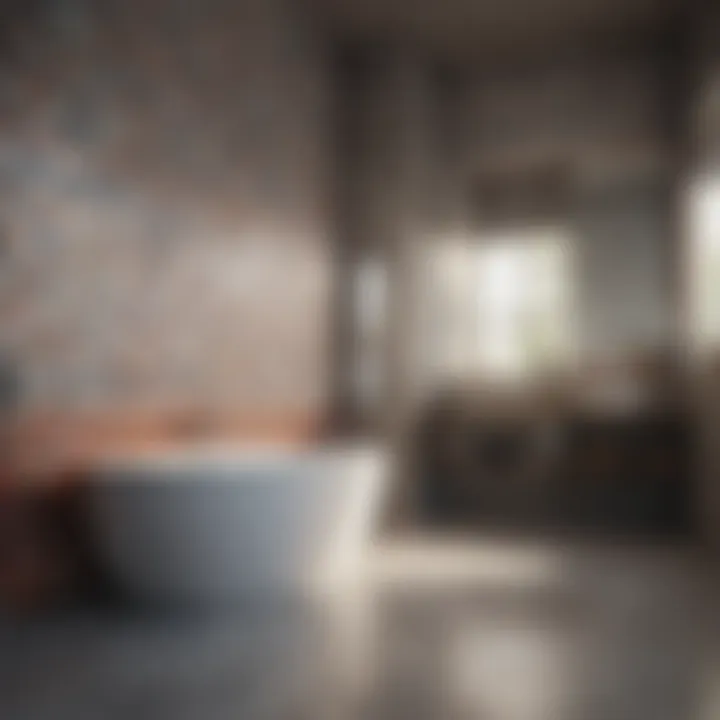 Elegant geometric tile pattern creating a modern bathroom aesthetic