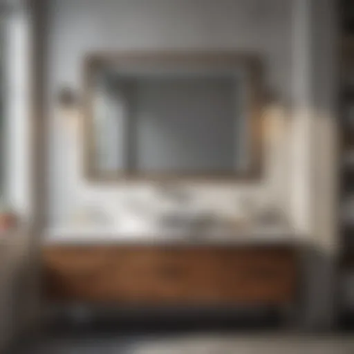 Contemporary Single Sink Vanity Contemporary bathroom vanity design showcasing a sleek single sink.