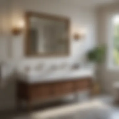 Luxurious marble countertop vanity in an upscale setting