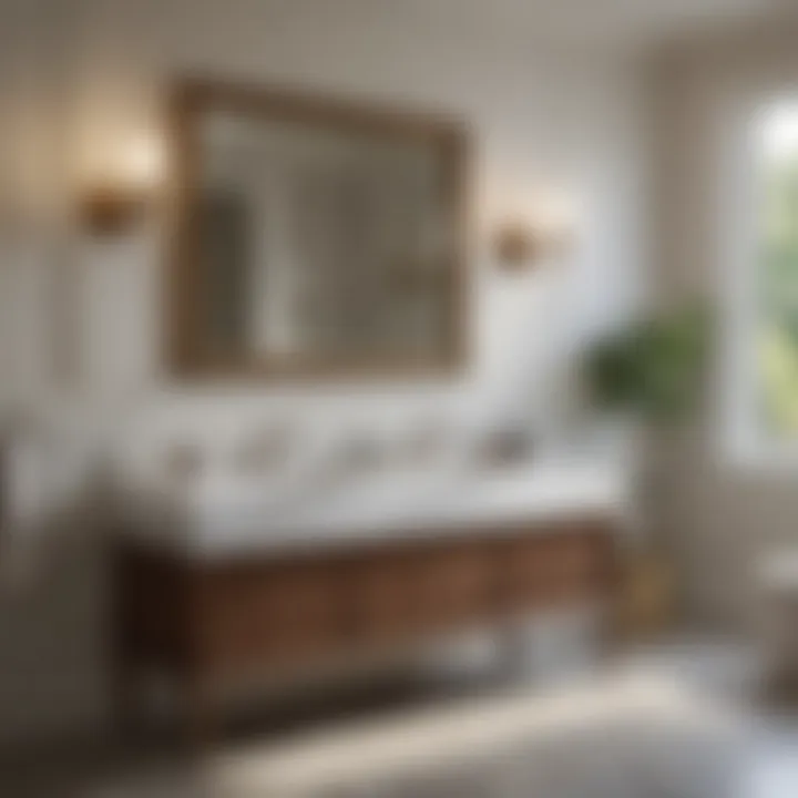 Luxurious marble countertop vanity in an upscale setting