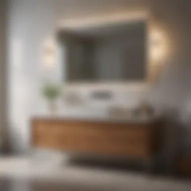 Stylish minimalist vanity featuring clean lines