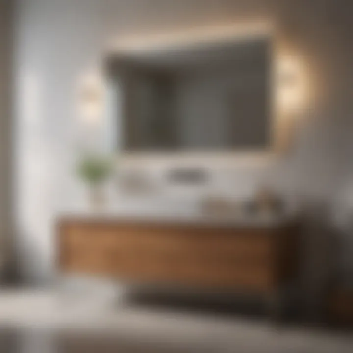 Stylish minimalist vanity featuring clean lines