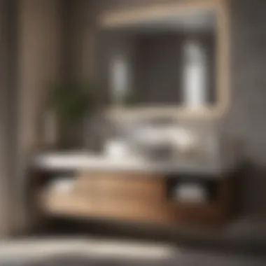 Modern materials used in bathroom vanities with storage