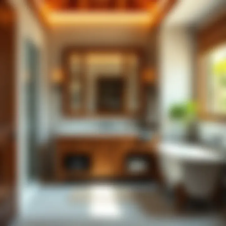Rustic Vanity in a Beautifully Designed Bathroom Beautifully designed bathroom showcasing a rustic vanity