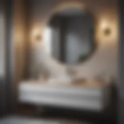 Stylish modern single bathroom vanity with sleek lines