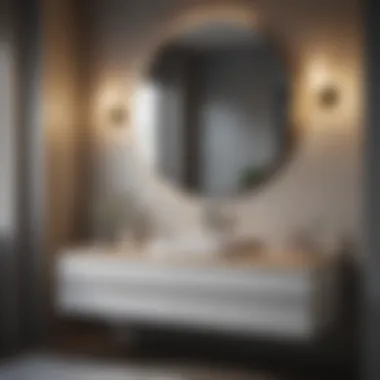 Stylish modern single bathroom vanity with sleek lines