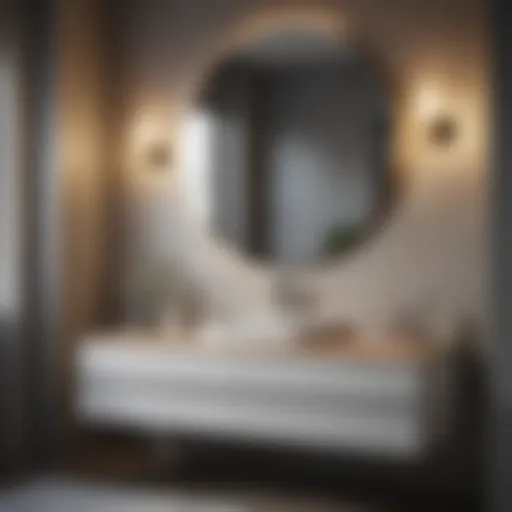Stylish modern single bathroom vanity with sleek lines