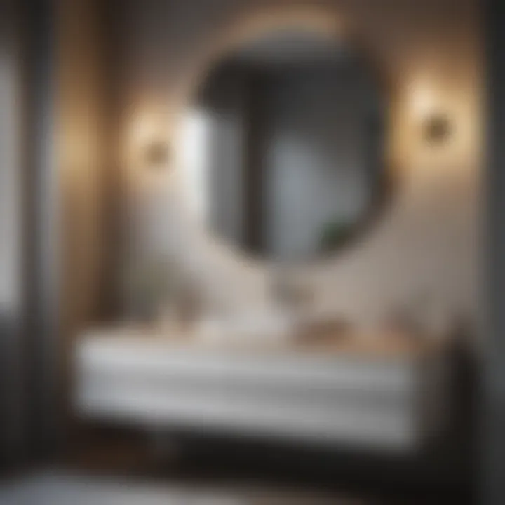 Stylish modern single bathroom vanity with sleek lines