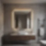 Stylish bathroom vanity with integrated lighting