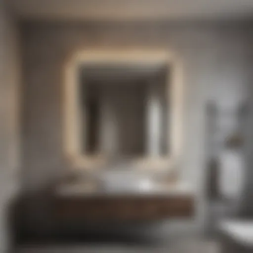Stylish bathroom vanity with integrated lighting