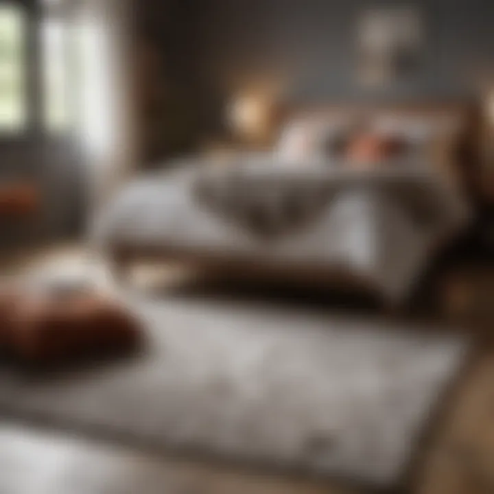 Soft, plush rug adding warmth to a cozy bedroom