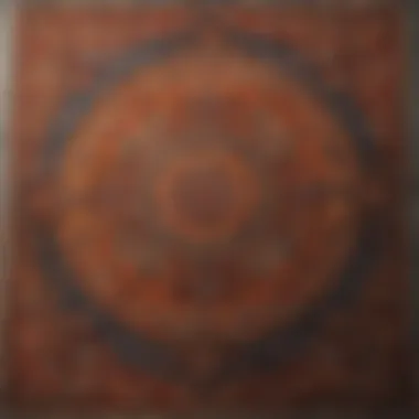 Vibrant patterned rug showcasing artistic design