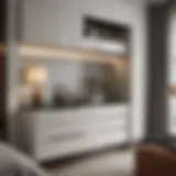 Elegant built-in cabinet design with shelving and drawers