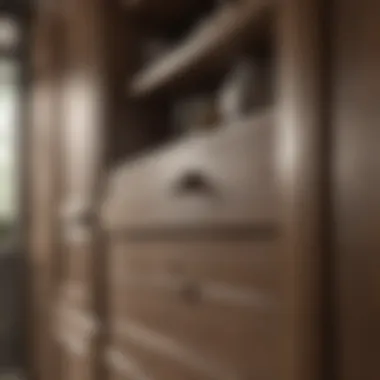 Close-up of durable materials for built-in cabinets