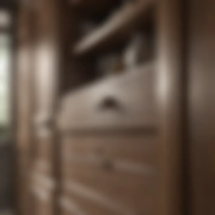 Close-up of durable materials for built-in cabinets