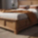 Modern Wooden Bed Frame Elegant wooden bed frame showcasing modern design