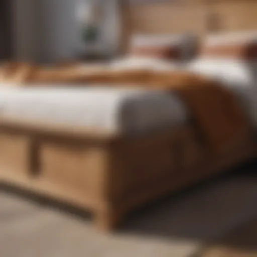 Modern Wooden Bed Frame Elegant wooden bed frame showcasing modern design