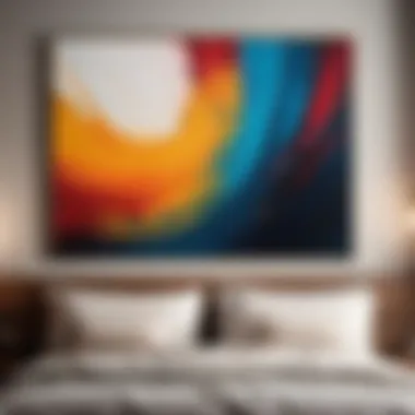 Abstract Artistic Brush Strokes Abstract Artistic Brush Strokes in Bedroom