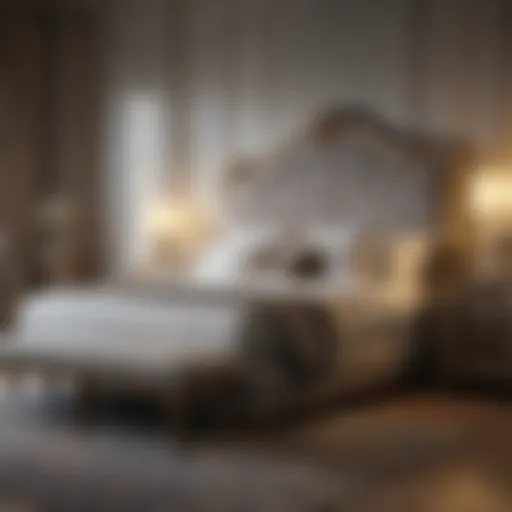 Luxurious king size bedroom set with elegant design