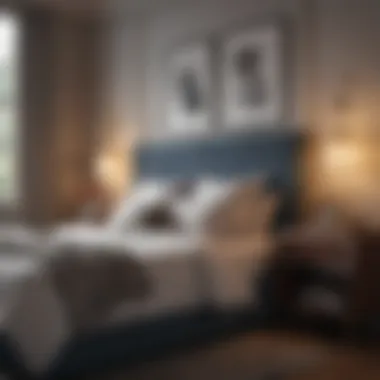 Modern bedroom set showcasing contemporary design elements