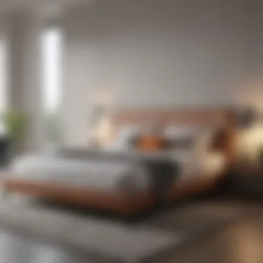 Modern Minimalist King Size Bed Modern minimalist king size bed with stylish accessories