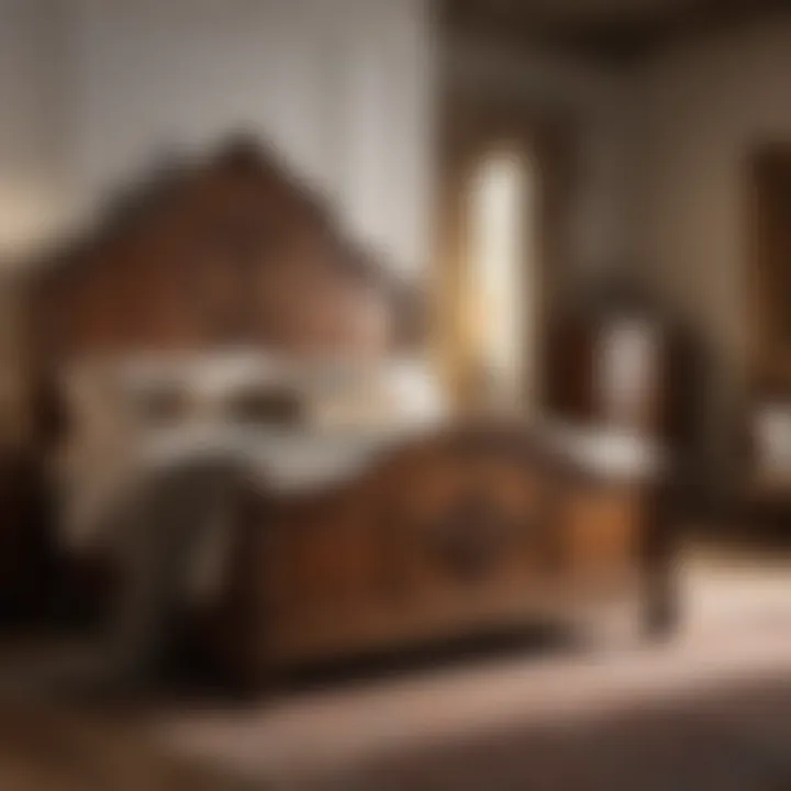 Traditional bedroom set featuring classic woodwork and elegant style