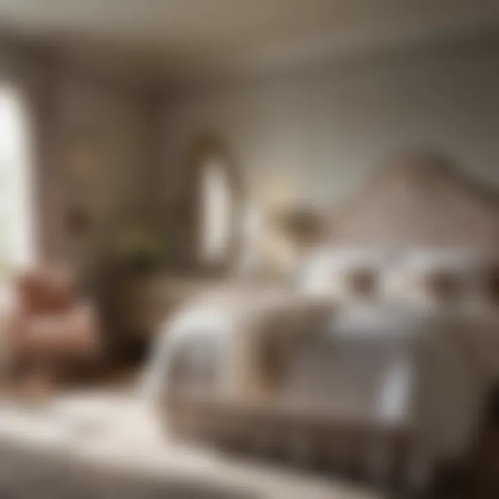 A well-lit bedroom demonstrating the effects of natural light on Behr Marquee colors