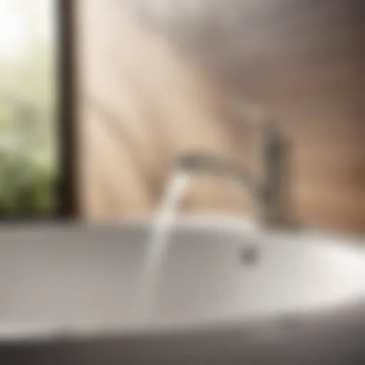 Modern brushed nickel bathroom faucet