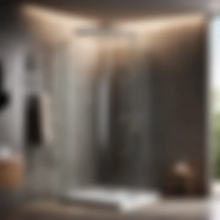 Minimalist stand-up shower design