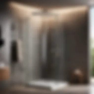 Sleek and Minimalist Stand-Up Shower Minimalist stand-up shower design