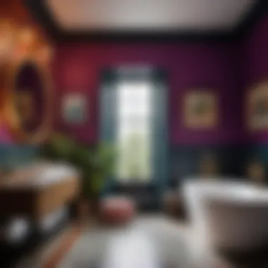 Eclectic Art Bathroom Artistic bathroom with eclectic decor and vibrant colors