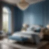 Serene Blue Elegance Elegant bedroom with serene blue walls