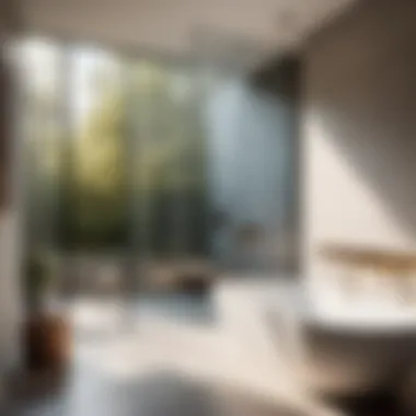 Sleek Clear Block Window Minimalist clear block window for a sleek bathroom look